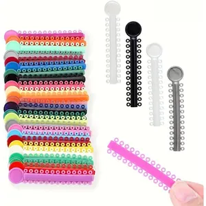 Orthodontic Elastic Bands for Braces 1040pcs Dental Ligature Ties, Rubber O-Rings for Brackets, Multi-Color