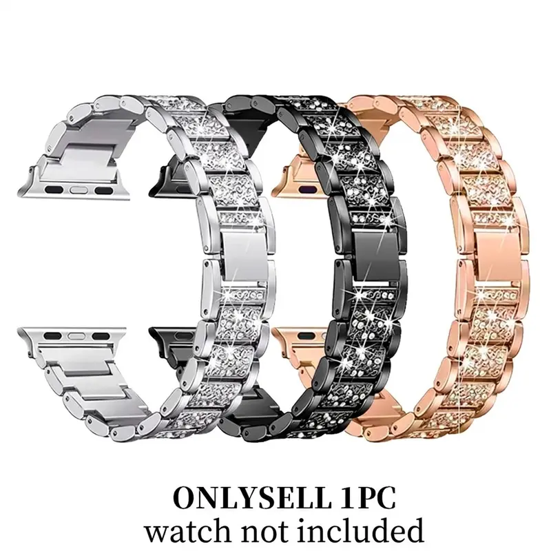 Metal Strap Compatible with Apple Watch Series 1-10 & Ultra, Adjustable Deployment Buckle, Fits 38mm-49mm Models, Unisex Design, Smart Watch Straps, Smartwatch Accessories, Wearable Accessory, Metal Wearable Wristband (Band Only)