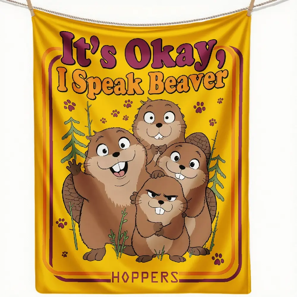 HOPPERS 280g Flannel Blanket |   Nap blanket, air-conditioned room throw |   Commemorative gift for fans of holiday musical films