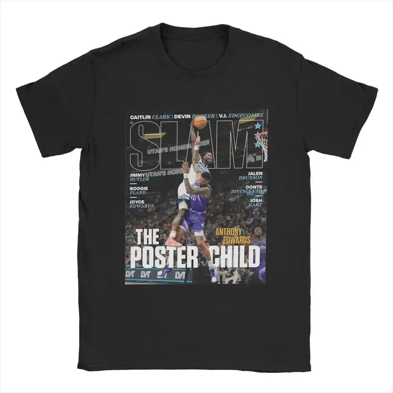 Summer Men Women Cool Anthony Edwards Basketball Player Graphic Shirts Top Tee Clothes Vintage Pure Cotton Sports T Shirts sale.