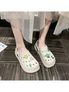 Women's Thick-Soled Closed-Toe Clogs, Anti-Slip & Breathable Slippers, Suitable for Daily Casual Wear