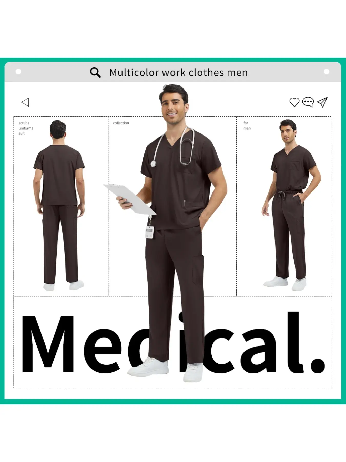 Dental Clinic Doctor Overalls Hospital Medical Uniforms Men's Pet Grooming Scrub Set Veterinary Overalls Nurse Accessories Veterinary Overalls
