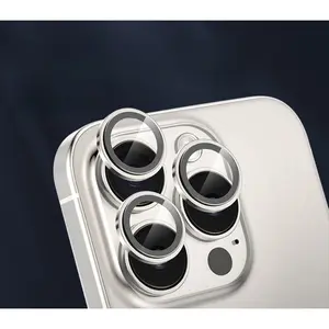 Anti-Scratch Camera Lens Protector for iPhone 17 Pro Max Tempered Glass Metal Ring Camera Cover Anti-Fingerprint Case Friendly for Daily Use