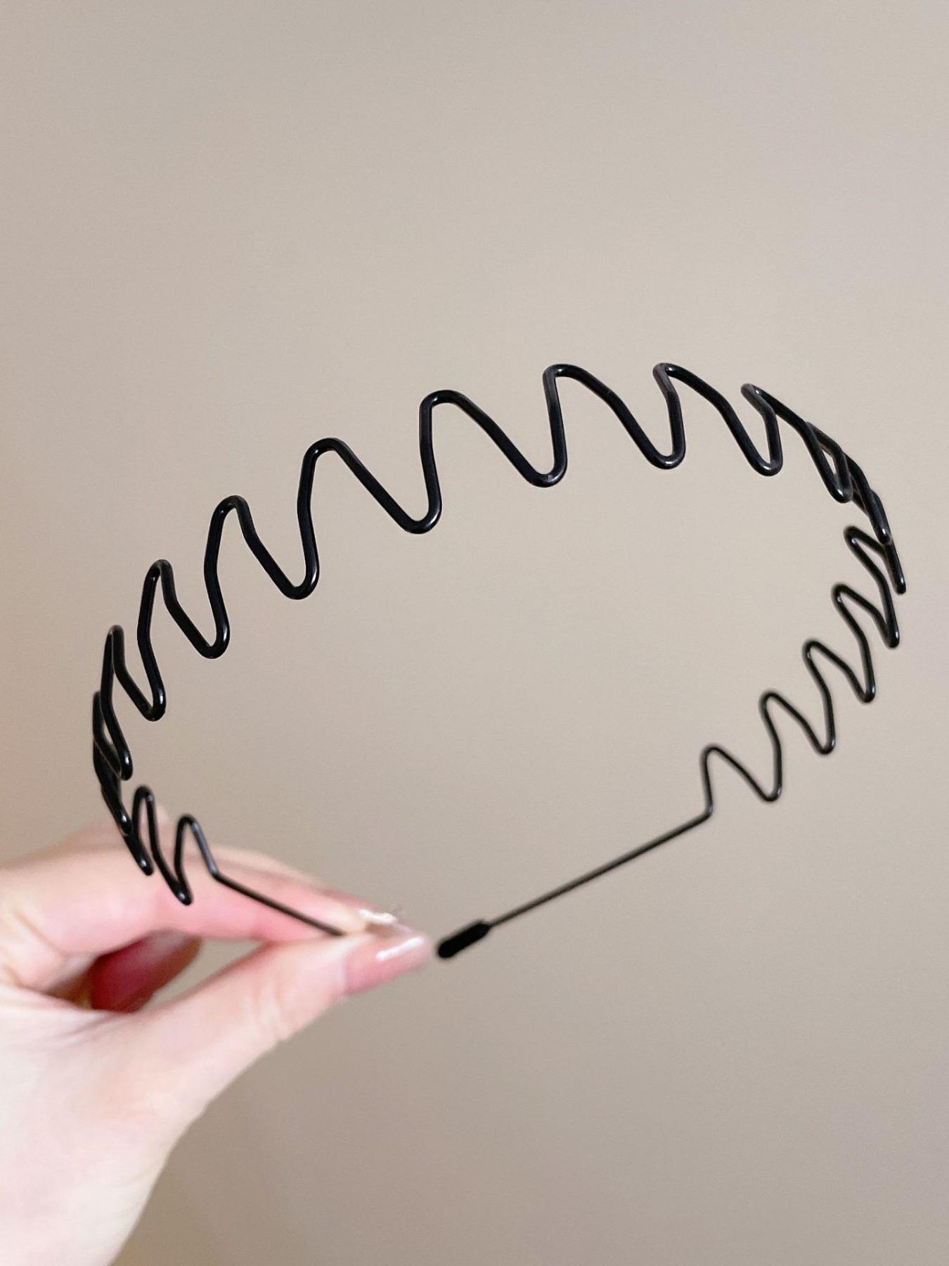 Minimalist Metal Hair Hoops, Casual Wavy Design Hair Hoops, Non Slip Hair Hoops for Outdoor Sports, Fashion Hair Accessories for Women & Men, Workout Headband