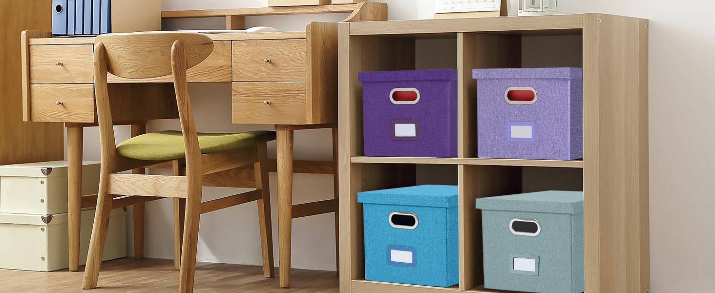 File Organizer, File Box, File Cabinet for Letter File Folder Storage, Hanging File Organizer for Office/Decor/Home, Document Organizer, 1 Pack, Gray