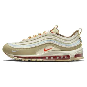 Nike Air Max 97 Alabaster Men's Casual Sneakers – Durable, Low-Top, Brown Verifiable, with credentials and supporting global authentication