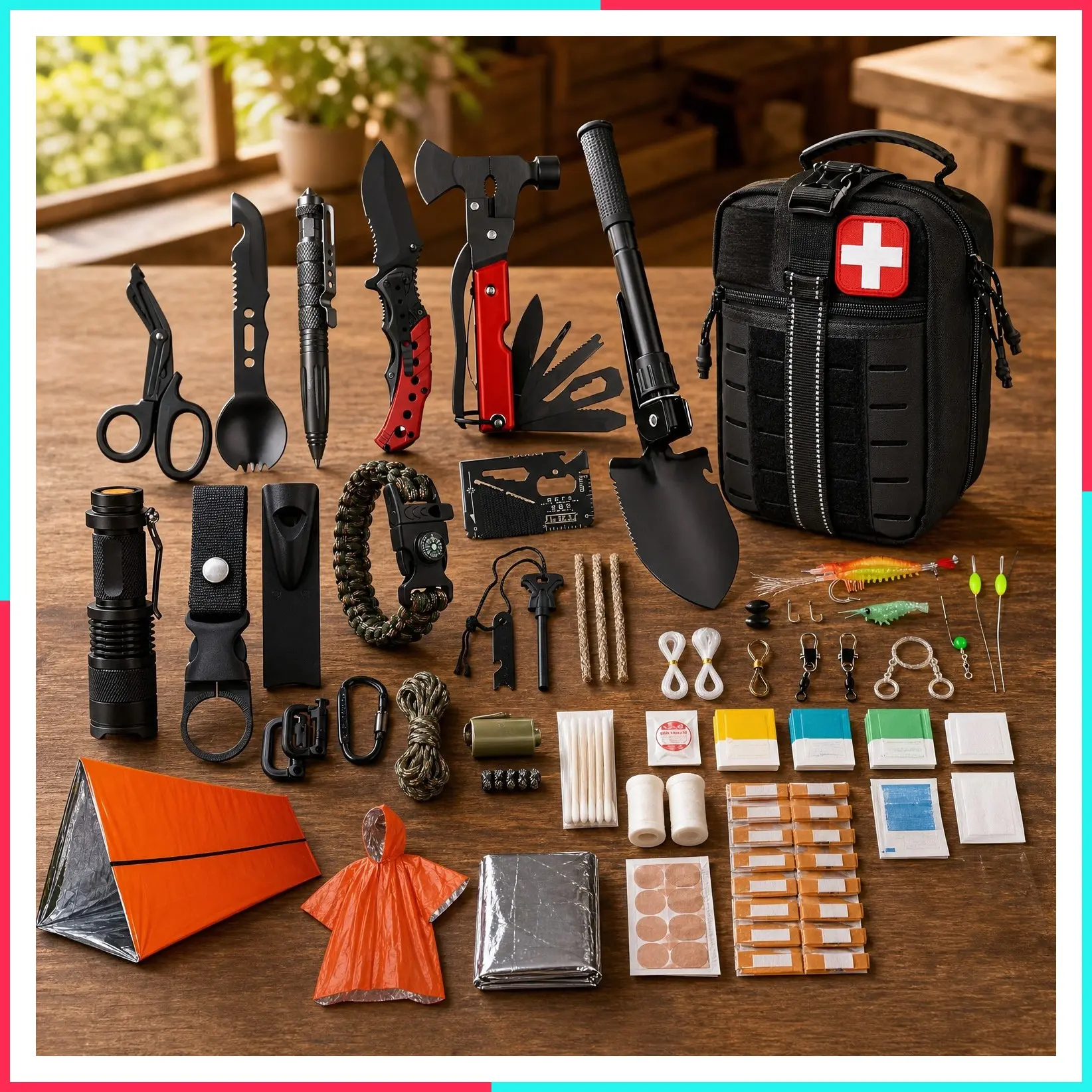 190 Pcs Survival First Aid Kit, Military IFAK EMT Molle Tactical Pouch with Medical Supplies for Outdoor, Camping, Hiking, Car, Vehicle Emergency