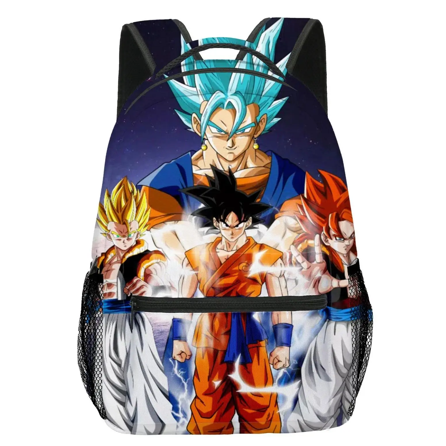 Unisex Anime Cartoon Print Synthetic Backpack - Large Capacity, Lightweight, Waterproof, Leakproof for School Use, Ideal for Teen Students, Back-To-School Gifts