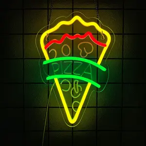 Pizza Neon Light, USB Powered Wall-Mounted Decorative Lamp, Perfect for Parties, Birthdays, and Holidays, Festive Atmosphere Enhancer