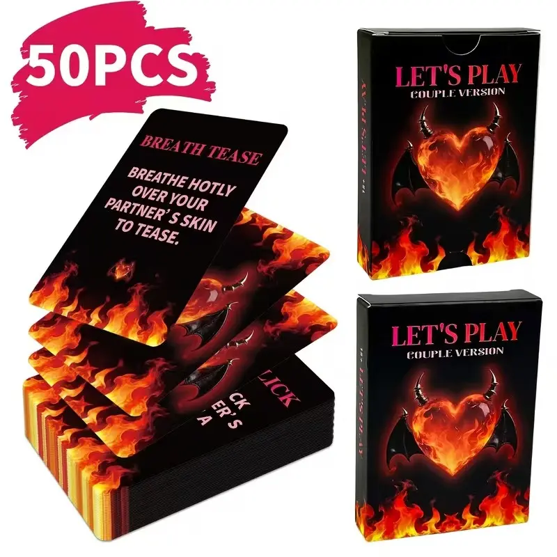 50pcs Set Couples Card Game, Adult Bedroom Fun Cards, Enhance Relationship, Perfect Gift for Dates, Dinners, Birthdays, Christmas
