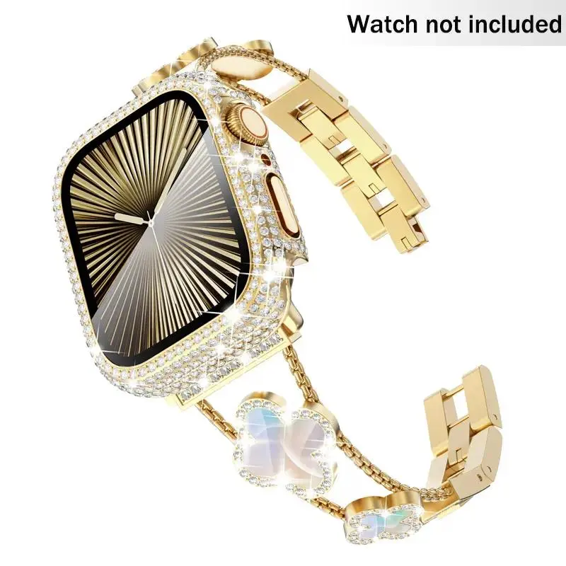 Women's Fashion Diamond Metal Band for Apple Watch S11/10/9/8/7/6/5/4/3/2/SE/Ultra (Watch Not Included)