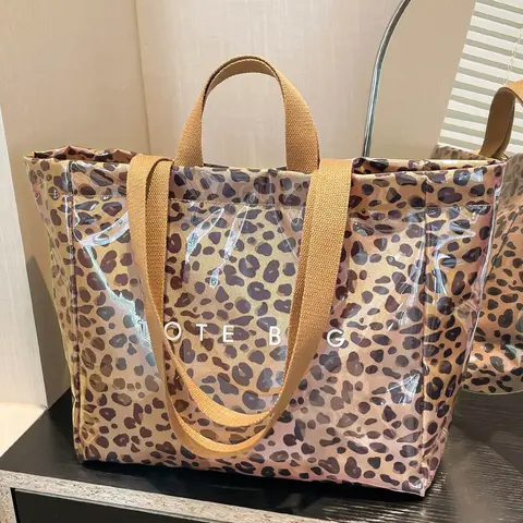 【Black Friday】Fashion Leopard Pattern Tote Bag, Large-Capacity High-Quality Casual Trendy Shoulder Shopping Bag for Women, Versatile Animal Print Handbag for Daily Commuting #GLOBAL PICKS