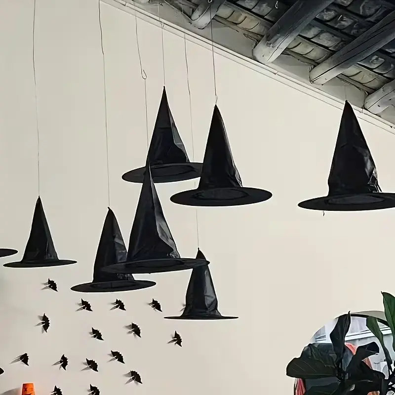 Halloween Witch Hat Pointed Tall Magic Witch Hat, Halloween Cosplay Props, Party Haunted House Horror Pointed Hat, 12pcs/24pcs/36pcs