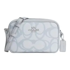 COACH Jamie 19 Sketch Signature Coated Canvas Crossbody Bag for Women, Small Size, Ice Blue