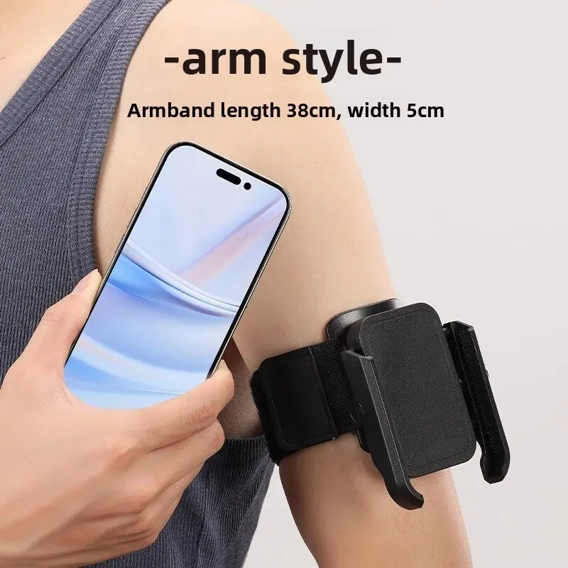 Quick-Release Wrist Strap Phone Holder, Cell Phone Stand, Dual Arm/wrist Smartphone Stand, 360-Degree Rotating Phone Mount, Ideal for Food Delivery & Outdoor Activities