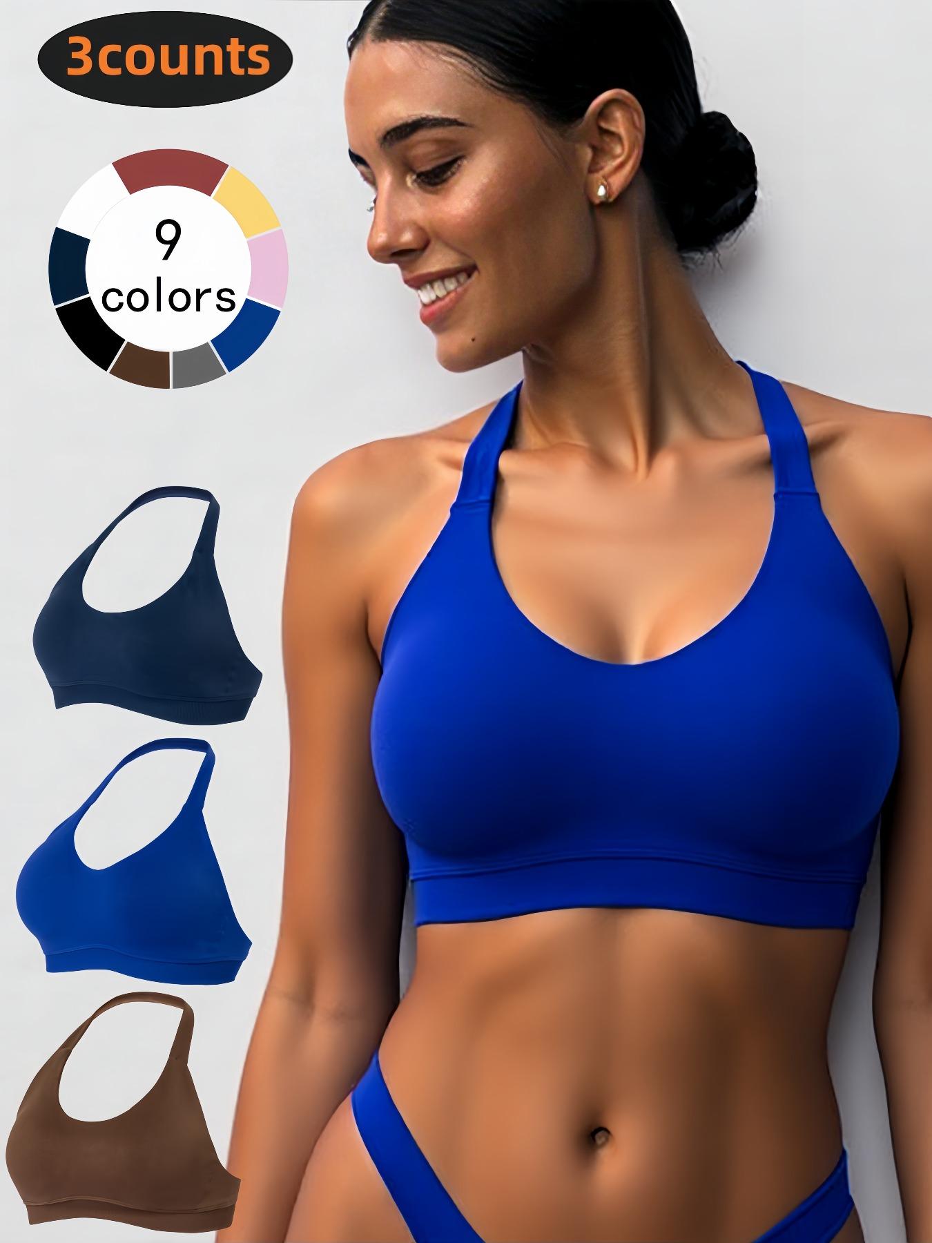 3-Pack Women's Backless Set, High Elasticity Wireless Bras, Yoga Sports Bra, Comfortable & Breathable Design, Perfect for Gym & Daily Wear