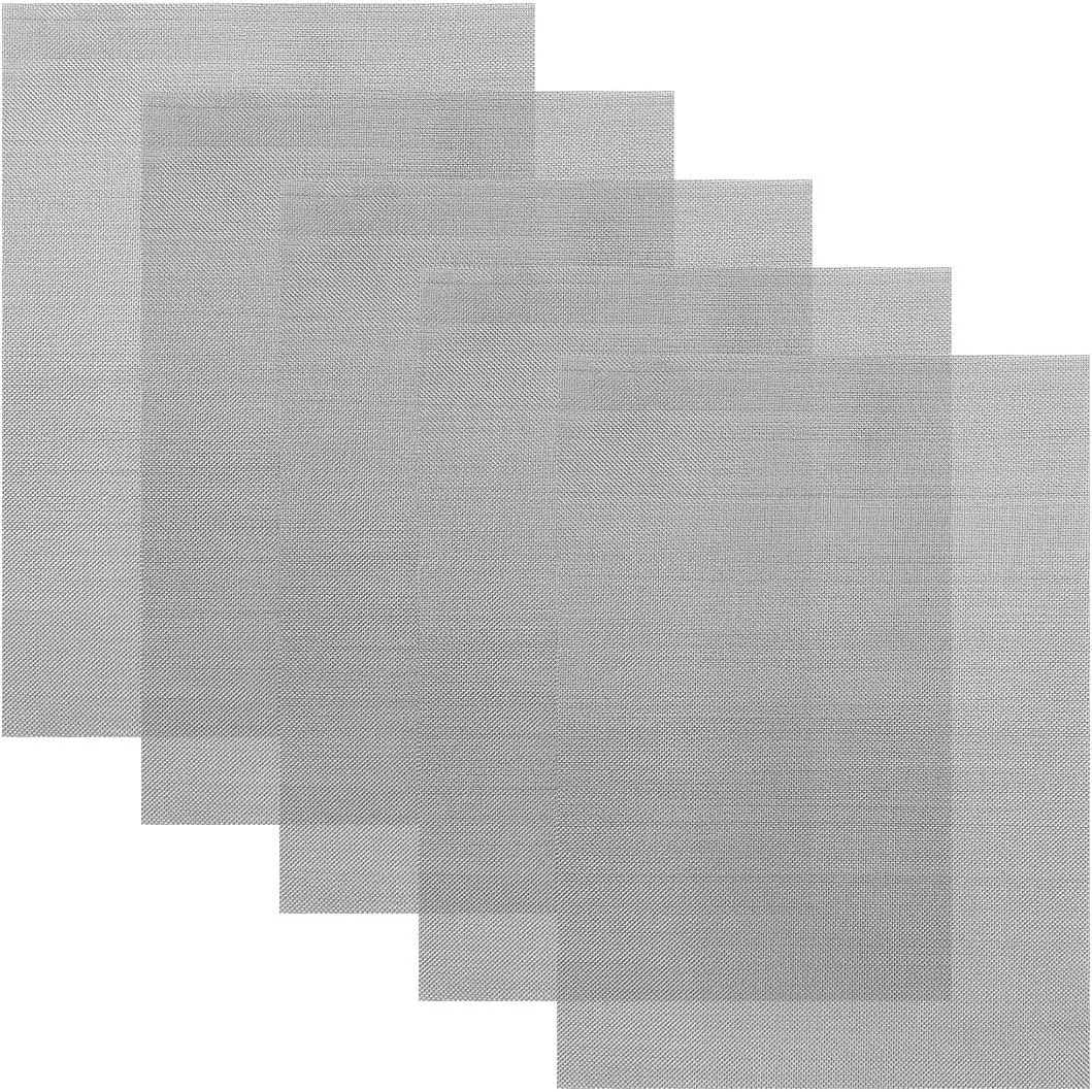 5 count Plastic Welding Mesh, 5.9 x 7.9 inch Reinforcing Stainless Steel Woven Wire Mesh,  Bumper Repair Wire Cloth Welding Kit for Window Screen Fireplace Nets