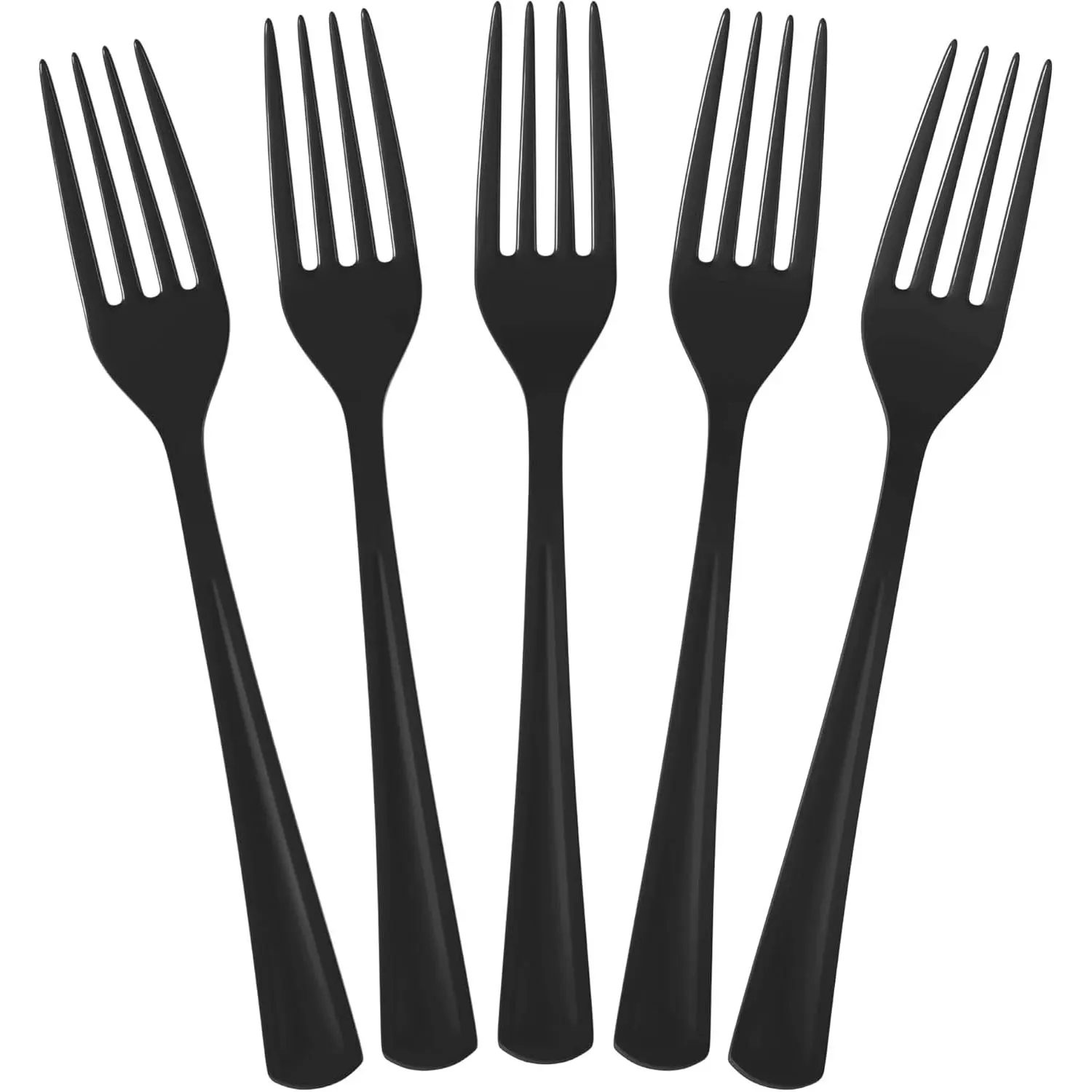 Black Plastic Forks 50 count Black Forks Disposable Utensils Heavy Duty Plastic Cutlery Set Disposable Cutlery Sets Flatware Sets Silverware Set For Party Supplies & Party Tableware