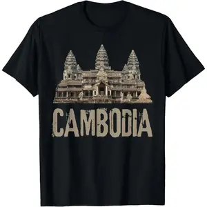 Cambodia Angkor Wat Khmer Historical Temple T-Shirt T-Shirt  Top,retro,unisex,graphic,tee casual crewneck,,cotton,funny,comfortable