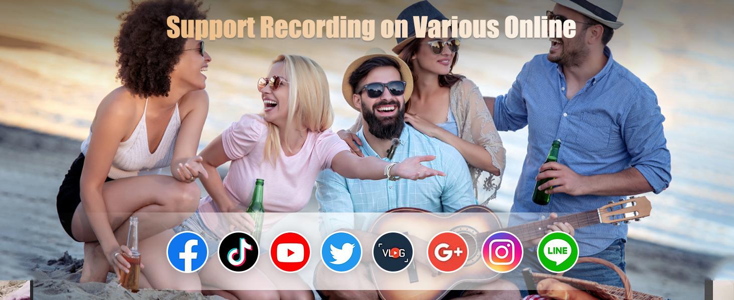 2 Pack Wireless Lavalier Microphone for iPhone 15, USB C Android Phone, Laptop, Tablet, PC, Type-C Mini Lapel Mic with Noise Reduction for Vlog Video Recording Content Creator TikTok Youtube Podcast : Musical Instruments