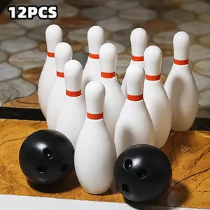 Bowling Set, Includes 10 Pins and 2 Balls, Plastic Bowling Toy Kit for Kids Aged 3+, Indoor Outdoor Games