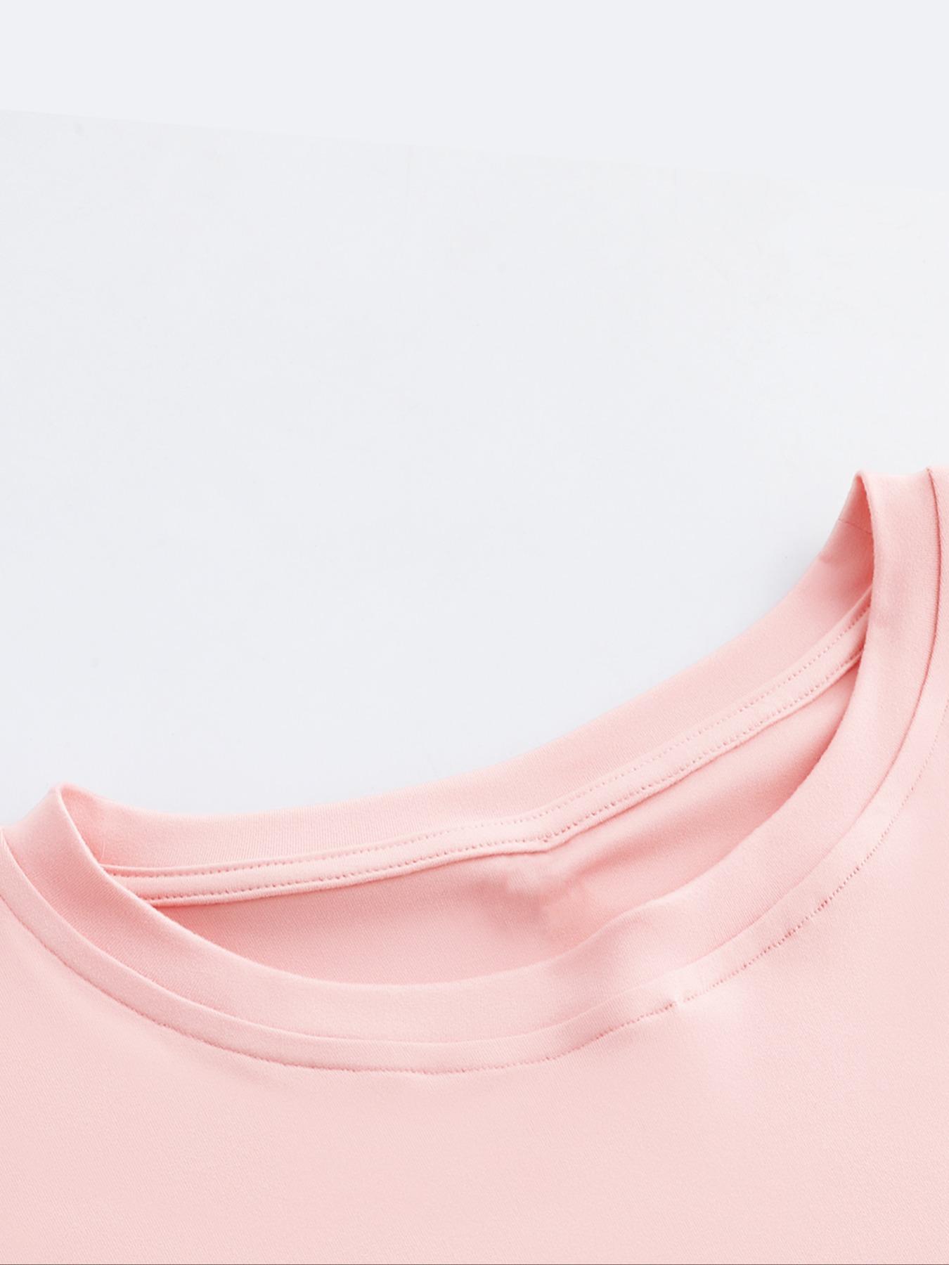 Women's Letter & Figure Print Round Neck Tee, Casual Short Sleeve Crew Neck T-shirt for Summer, Trendy T-shirts, Streetwear, Fashion Women's Top for Daily Wear, Clothing