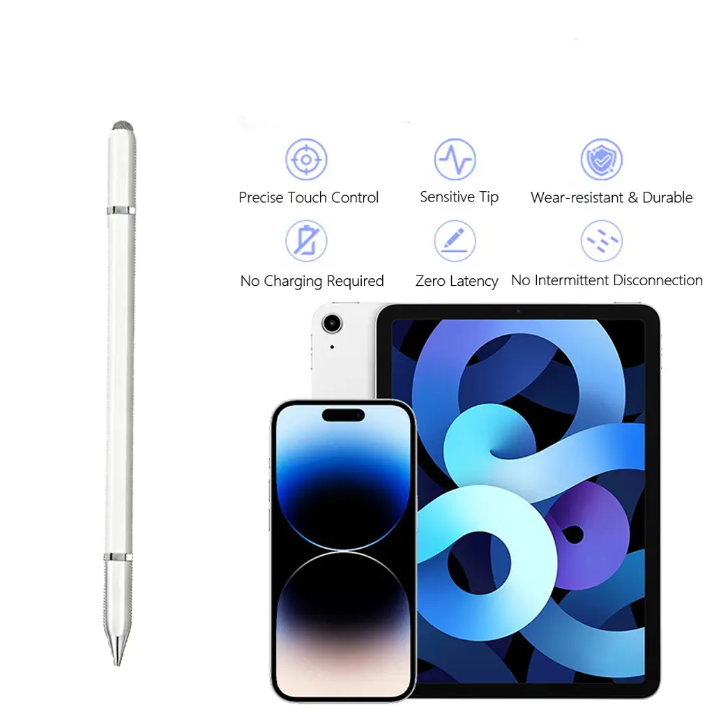 2026 New 3-in-1 Universal Stylus Pen, High Precision Touch Screen Pen, Compatible with iPad iPhone Android Tablet, Perfect for Drawing Writing Note Taking
