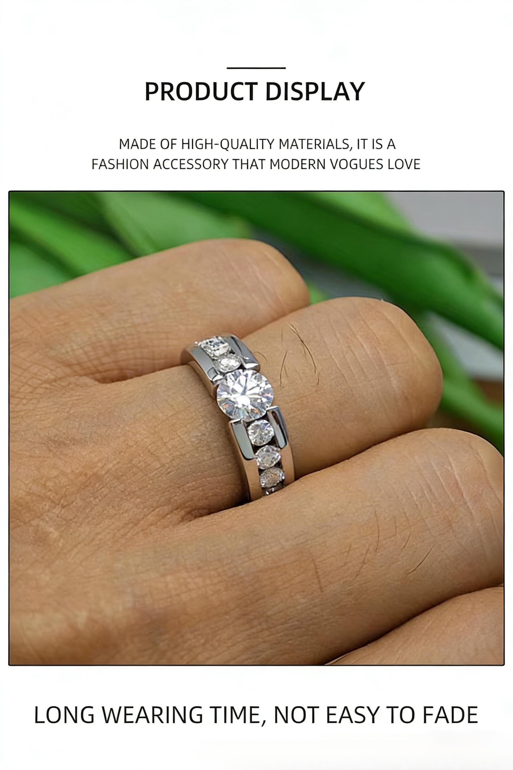 A timeless and classic engagement ring |     A striking main stone paired with side stones, creating the perfect proposal and commitment.