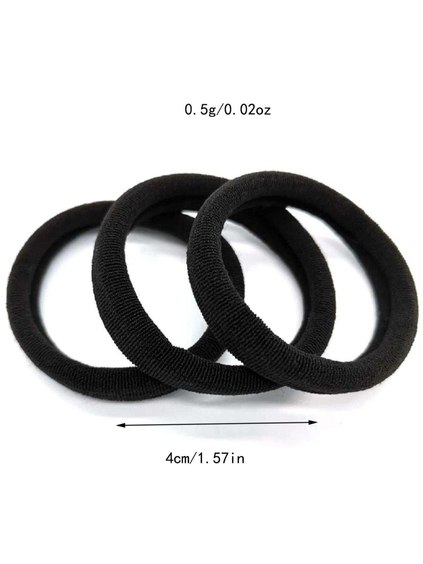 100pcs Women's Black, Fashionable Simple, High Elasticity Thick Hair Scrunchies, Suitable For Everyday Use And Gift Giving Hair Ties Ponytail Holders Hair Elastics Hair Rope Sports Hair Band