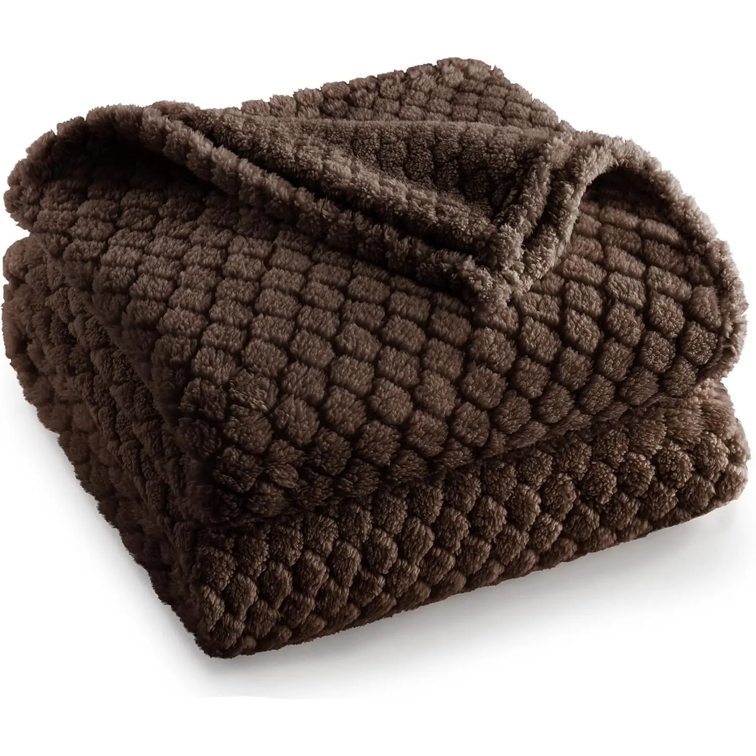 Polyester Fleece Fluffy Blanket for Camping & Couch - 50x60 in Extra Soft Warm Washable Cozy Plush Decorative Throw for Women's Use (Coffee), King, Twin, Home Couch Bed, Washable Plush, Cozy Fuzzy Look
