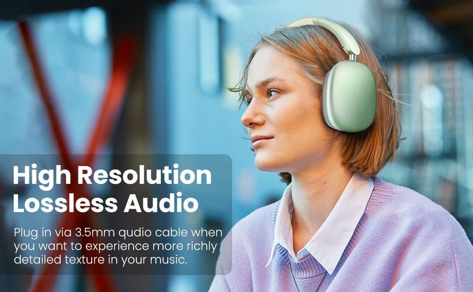 Wentronic Y01 ANC Headphones 48H Playtime,Hybrid Noise Cancelling,Hi-Res Audio,Foldable,Soft Earpads, with Mic for iOS/Android/PC