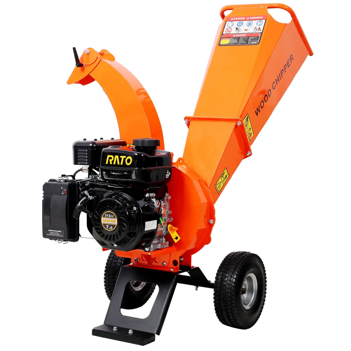 Wood Chipper Shredder Mulcher Heavy Duty 7 HP 212cc Gas Powered 3 Inch Max Capacity EPA Certified Engine