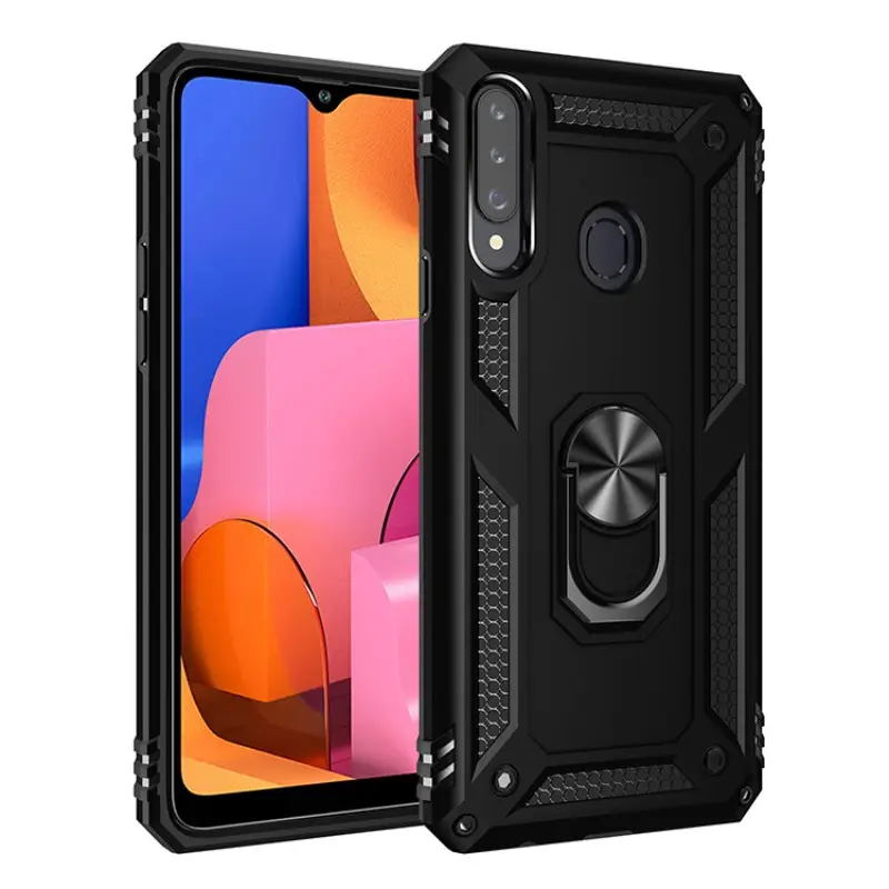 Phone Case for Samsung Galaxy A20S, Anti-Drop Dust-Proof Waterproof Fingerprints Resistant, with Magnetic Rotatable Stand for A20S Protective Cover