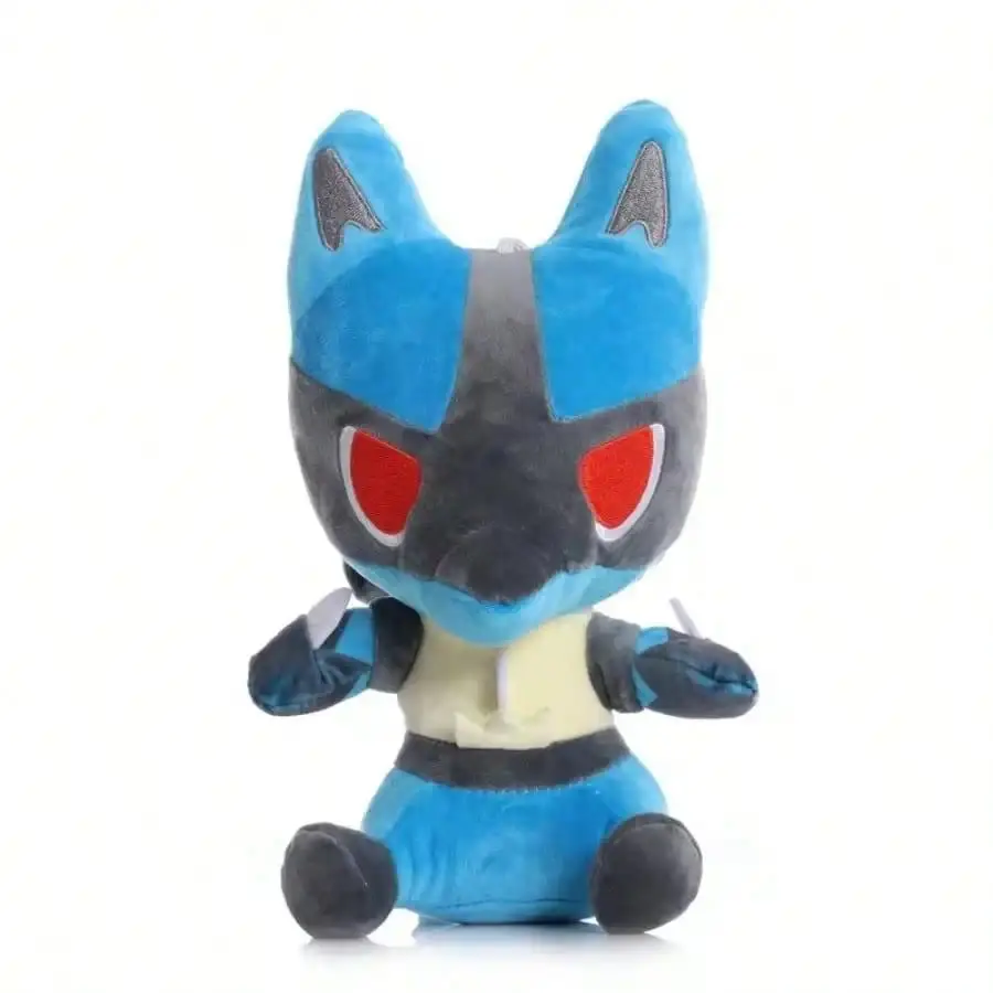 20cm Pokemon Lucario Plush Toy, High Safety Standards Huggable Soft Stuffed Animal Doll, Ideal Gift for Birthdays or Christmas for Friends, Adults
