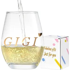 Gigi Gifts for Grandma, Gigi Wine Glass for Christmas/Birthday/Mother's Day, Perfect 15oz Presents for Women
