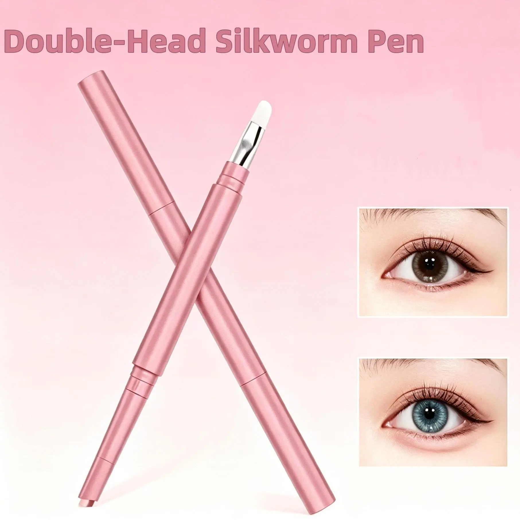 Under Eye Highlighter Stick with Brush, Waterproof & Smudge-Proof Under Eye Brightener Pencil, Highlighter Makeup Pen, Lying Silkworm Pencil Highlight &  Contour Pencil Dual Ended Waterproof Makeup Stick dealsforyou summerwins