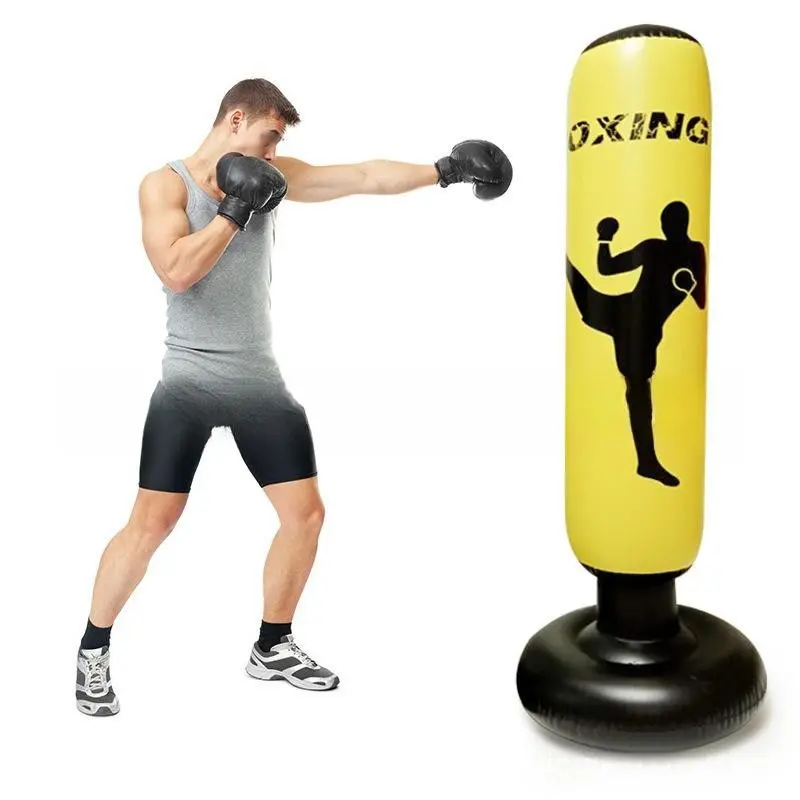 Portable Punching Bag, Durable PVC Material, Reusable Inflatable Design, Ideal for Martial Arts Training, Stable Base, Perfect for Fitness & Stress Relief, Boxing Bag With Stand