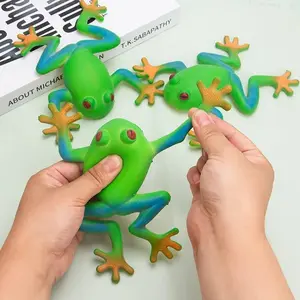 Stress relieving Frog Toy Pinch Fun Frog Model Soft Rubber Particles Fake Frog Sensory Game Mischief Toy Children's Gift