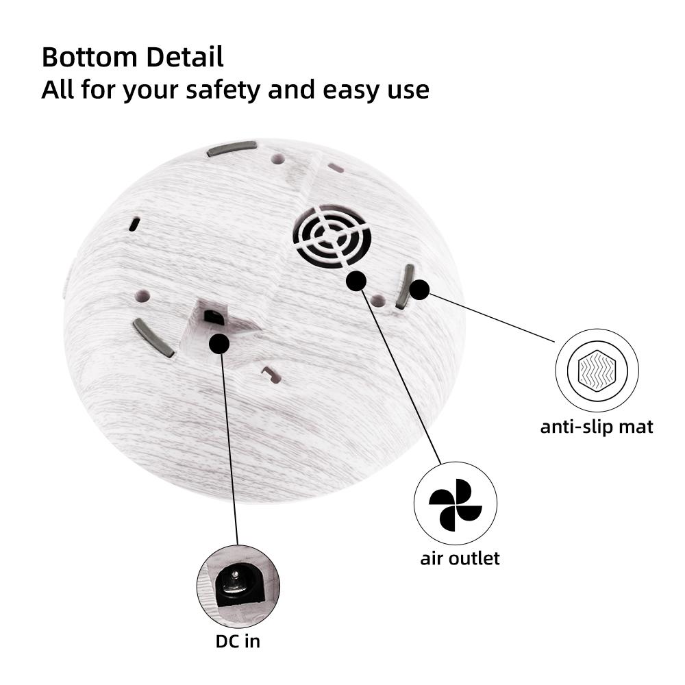 Wood Grain Aroma Diffuser Humidifier 550ml, Ultrasonic Waterless Fragrance Oil Diffuser with Remote, Essential Oil Aroma Diffuser for Home, Anxiety & Flower Humidifier, Air Purifier, Quiet, Auto Shut Off, 6 Oil Bottles Included d is ff use