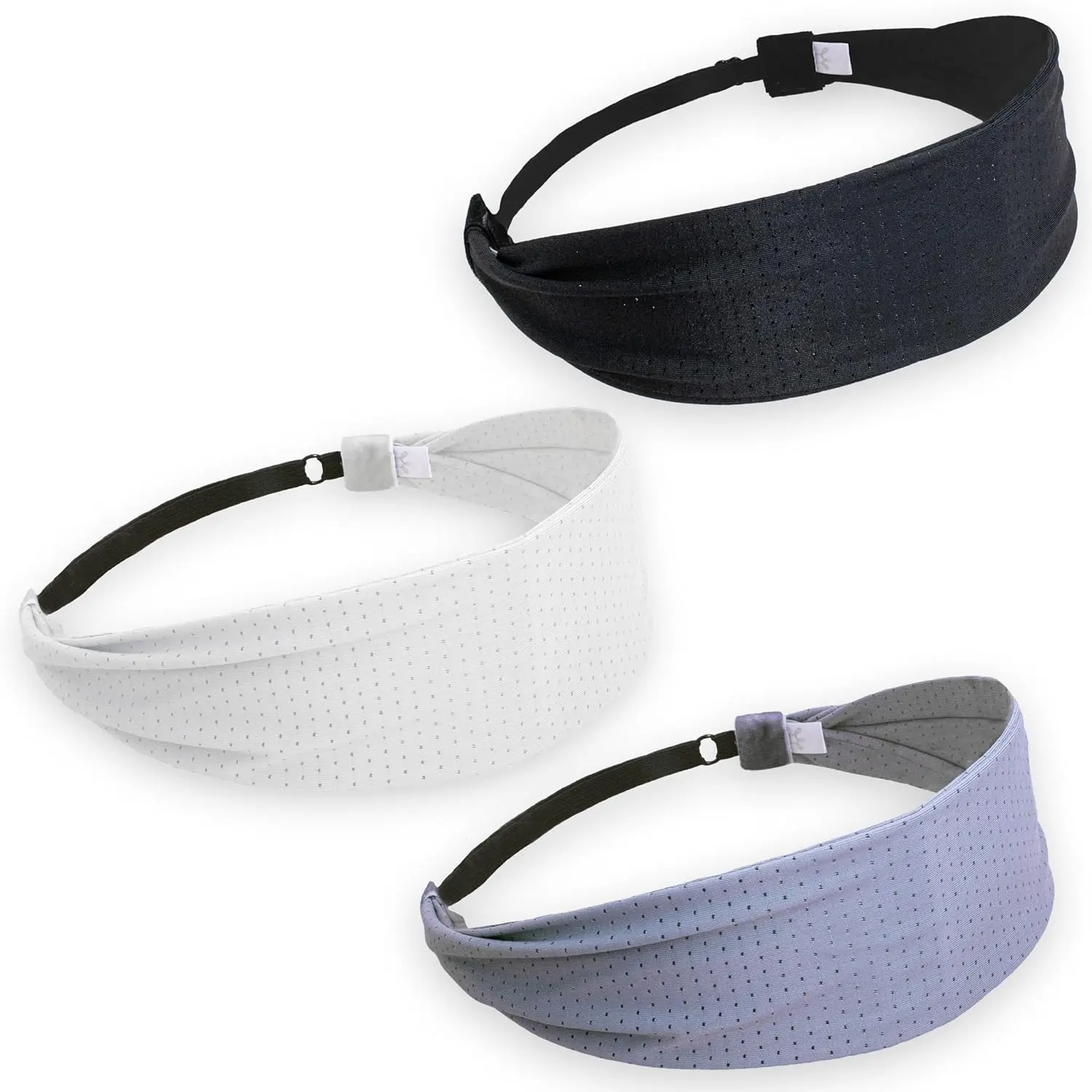 Sport Headbands for Girls, Adjustable Non Slip Athletic Sports Hair Bands for Women, Teen Girl Black Gray White Stretch Elastic Workout Mesh Headband for Yoga Running Exercise Soccer