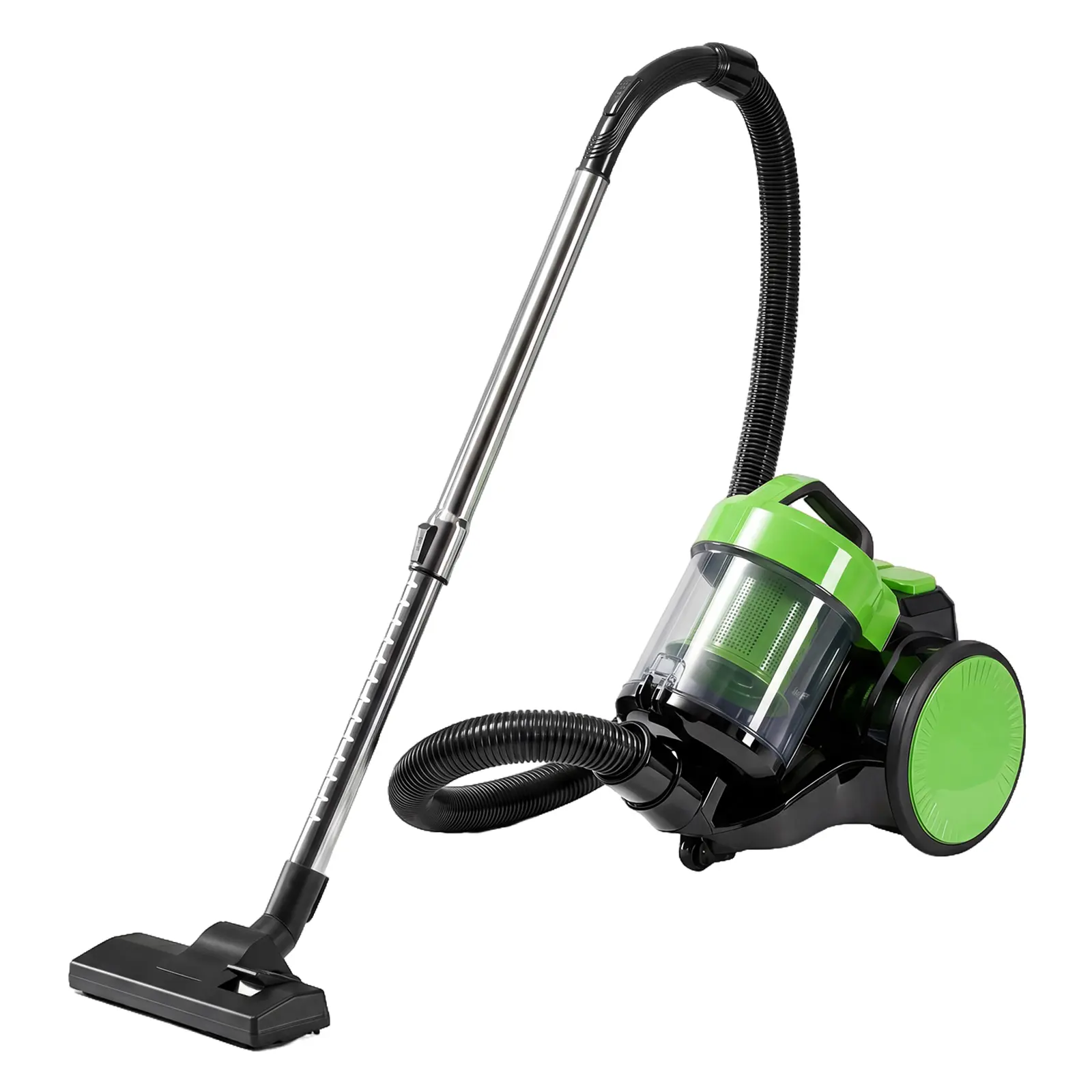 Lightweight Canister Vacuum Cleaner - Bagless 1.8L Dustbin, Washable HEPA Filter, Portable for Carpet & Hard Floor Cleaning
