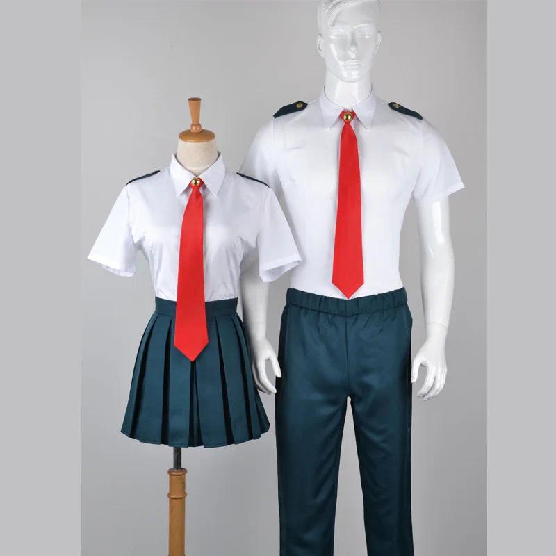 Anime My Hero Academia Midoriya Izuku Cosplay Costume Todoroki Shoto School Uniform Set Wig Suit Unisex Halloween Role Play