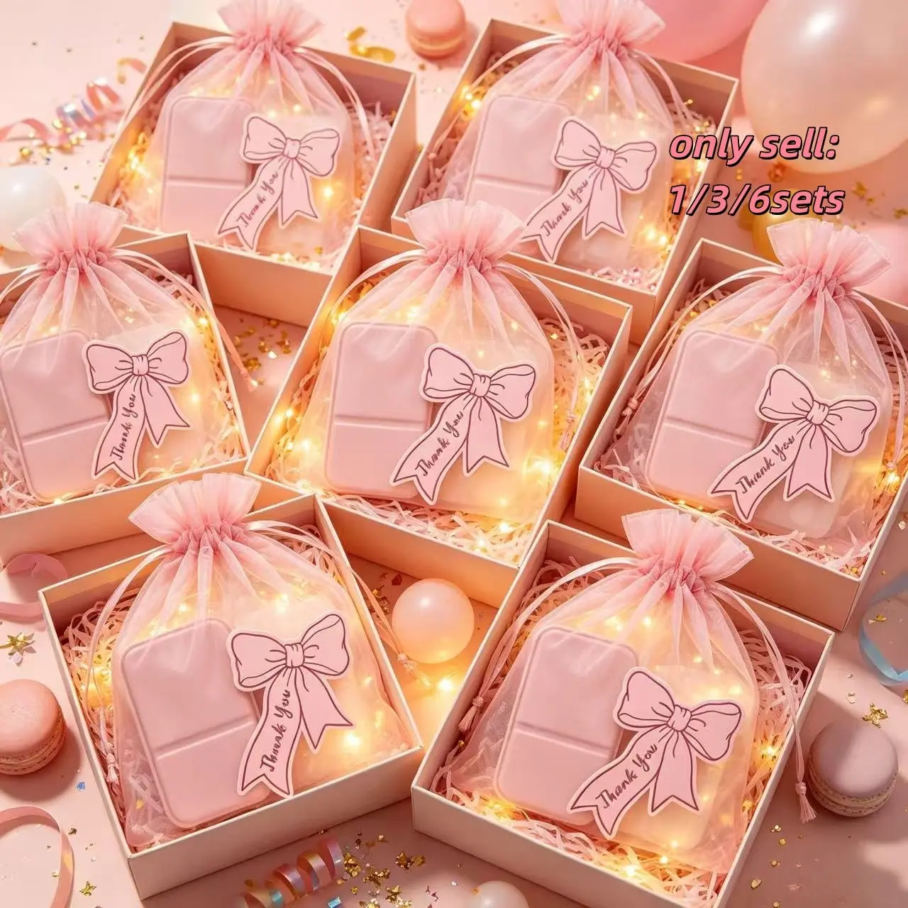 Portable Folding PU Leather Makeup Mirror Set, Cosmetic Mirror, Bow Card, Organza Bag, Mini Compact, Ideal Gift for Girls