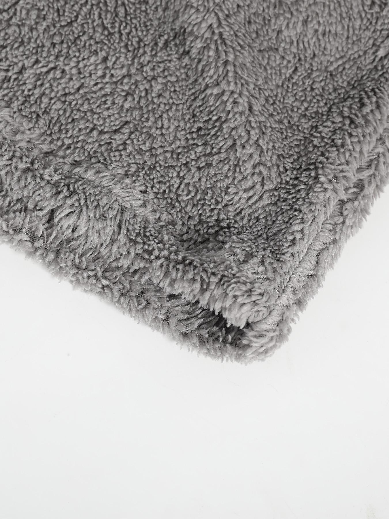 Men's Grey Drawstring Knit Hoodie & Pocket Shorts Plush Set, Regular Fit Casual Long Sleeve Hooded Sweatshirt & Shorts, Men's Fall & Winter Clothes