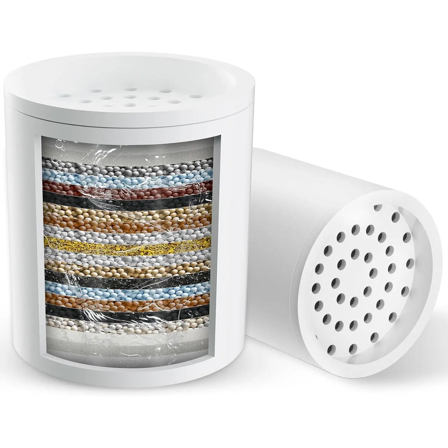 2 Pack Shower Filter  Cartridges, High Output Shower Filter for Hard Water for Remove Chlorine and Fluoride,  Dry Itchy  and , 20-Stage Shower Water Filter