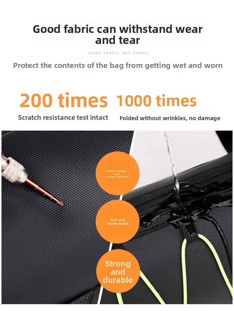 Nylon Fabric Road Bike Bag 2.5L Waterproof Multifunctional Cycling Bag in Purple Black Green Pink 23.5x11cm