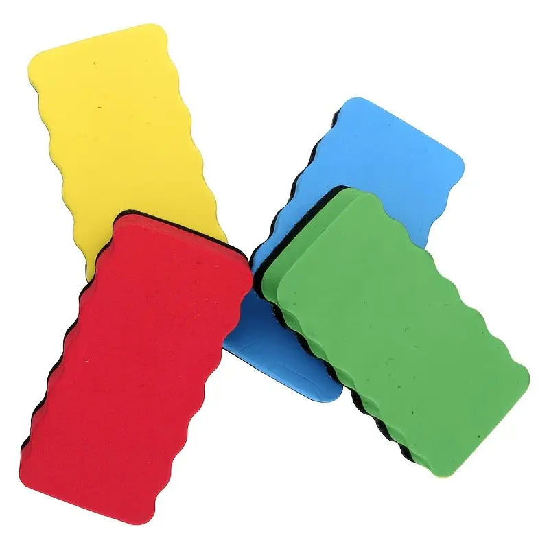 4pcs 4 Colors Magnetic Board Eraser, Colorful Dry Eraser, Whiteboard Cleaner, Dry Erasers for Whiteboard, Office Stationery & Supplies, School Stationery, Classroom, Home & Office, Study Tool