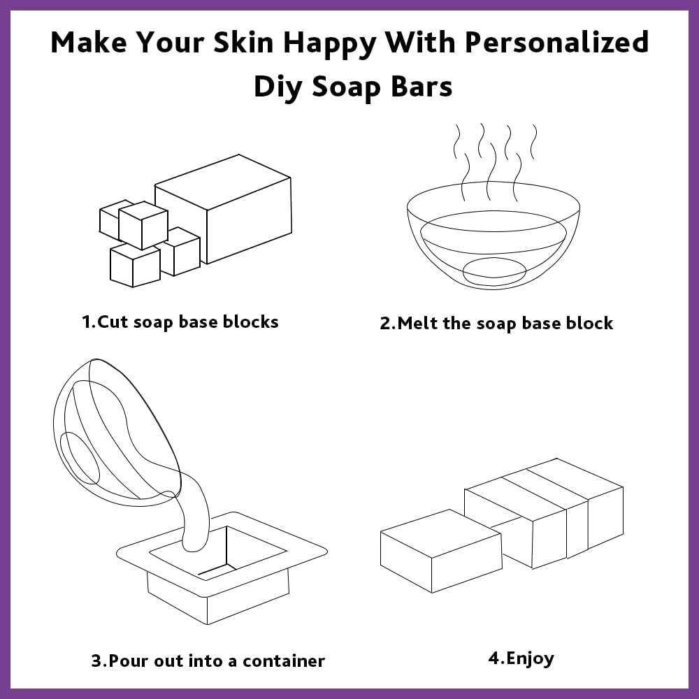 Organic Shea Butter Soap Base - 2 lbs - Easy Melt and Pour - Moisturizing - DIY Handcrafted Soap