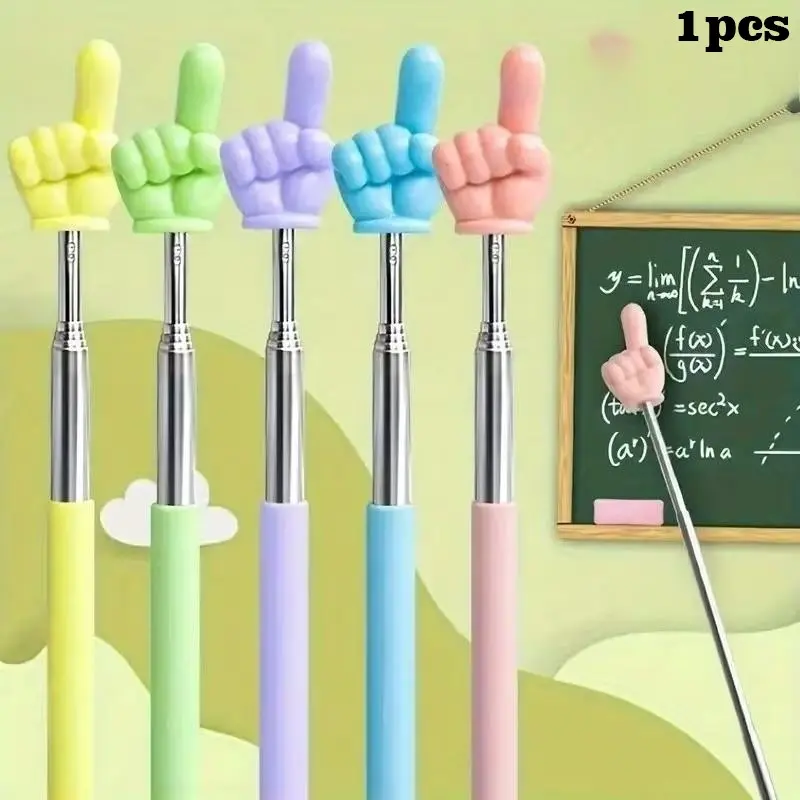 Adjustable Reading Pointer, Teaching Aid for Teachers and Parents, Multi-Color Pointing Stick, Learning Tool for Books and Study