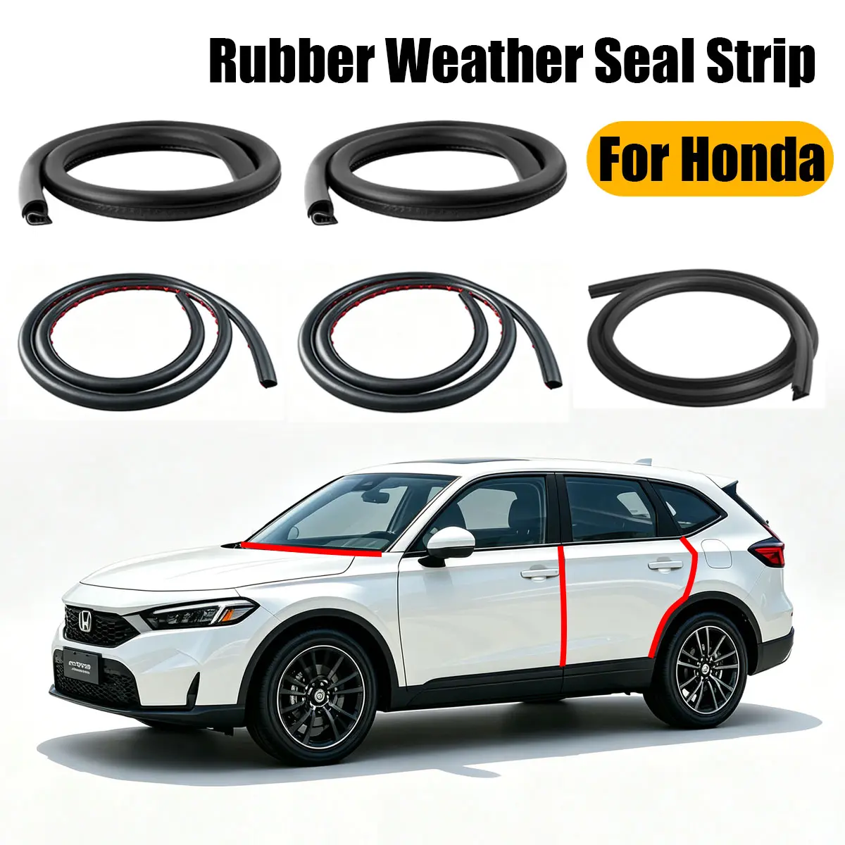 Honda special car B-pillar C-pillar instrument panel seal strip door sound insulation strip dust-proof car special accessories